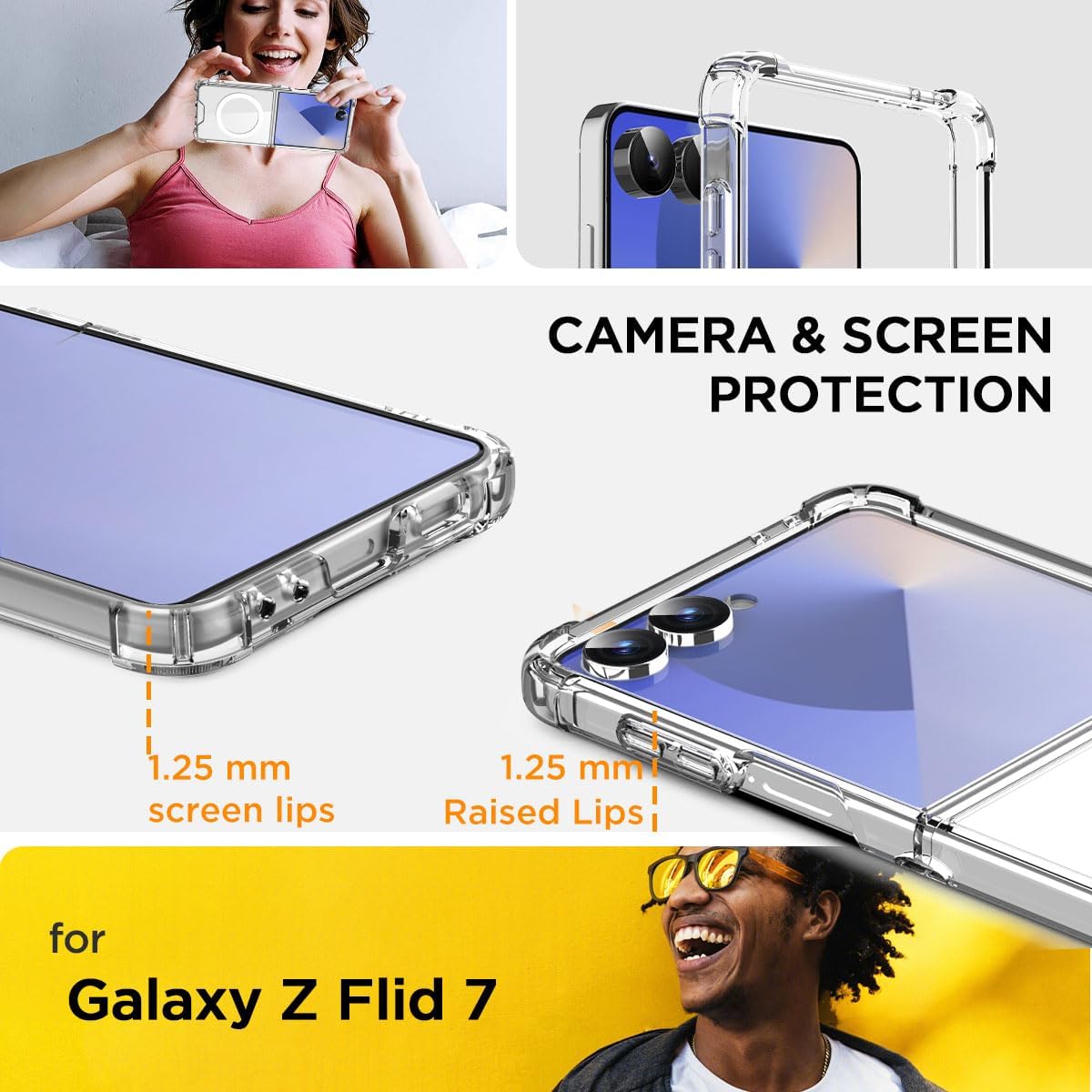 Capa ARAREE DUPLA TRANSPARENTE MAGSAFE SAMSUNG Z FLIP 7