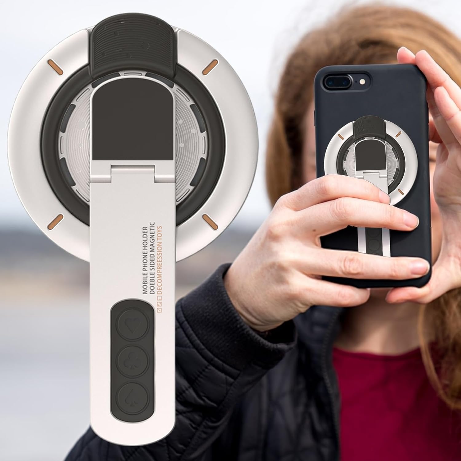 Suporte Magnético de Dupla Face GOJI H1 360° com Ventosa de Vácuo para Smartphone