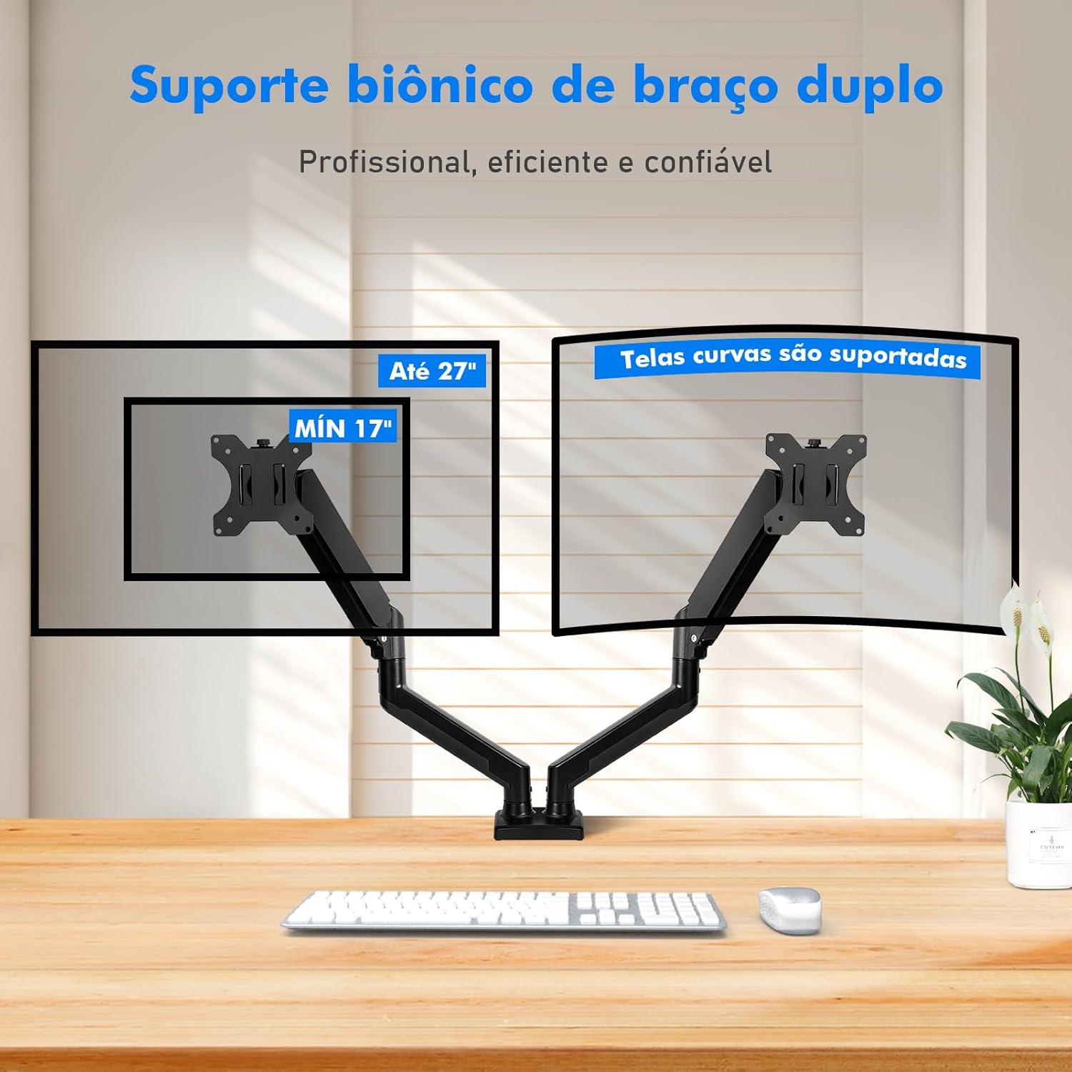 CH045 - SUPORTE DE MONITOR COM 2 BRAÇOS