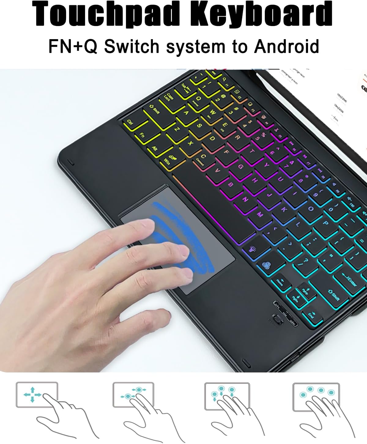 Teclado bluetooth A9 PLUS com touchpad X215/210