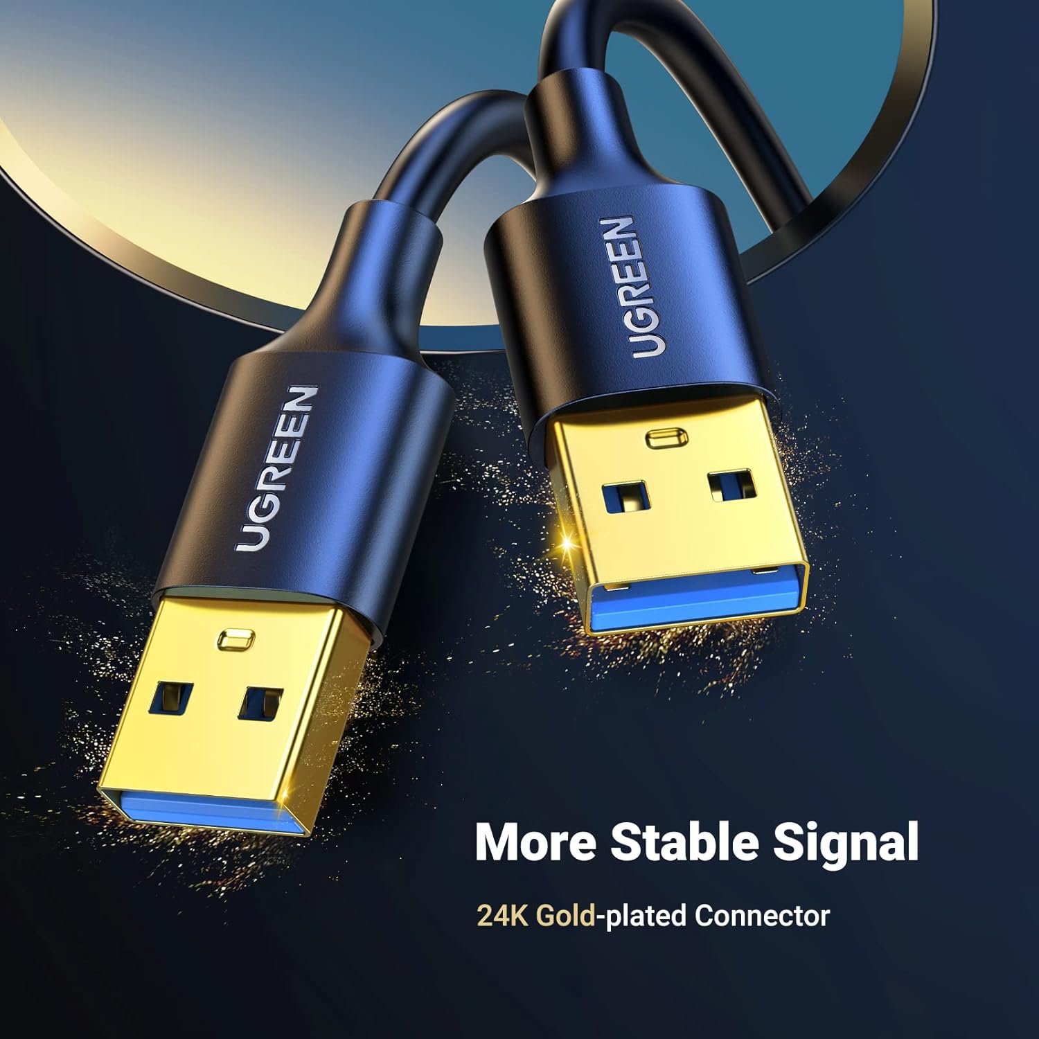 Ugreen 10370 3.0 A Male to Male USB Cable, 1 meter Size
