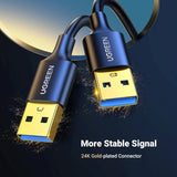 Ugreen 10370 3.0 A Male to Male USB Cable, 1 meter Size