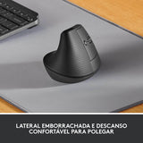 Mouse Sem Fio Logitech Lift Vertical Ergonômico – Grafite