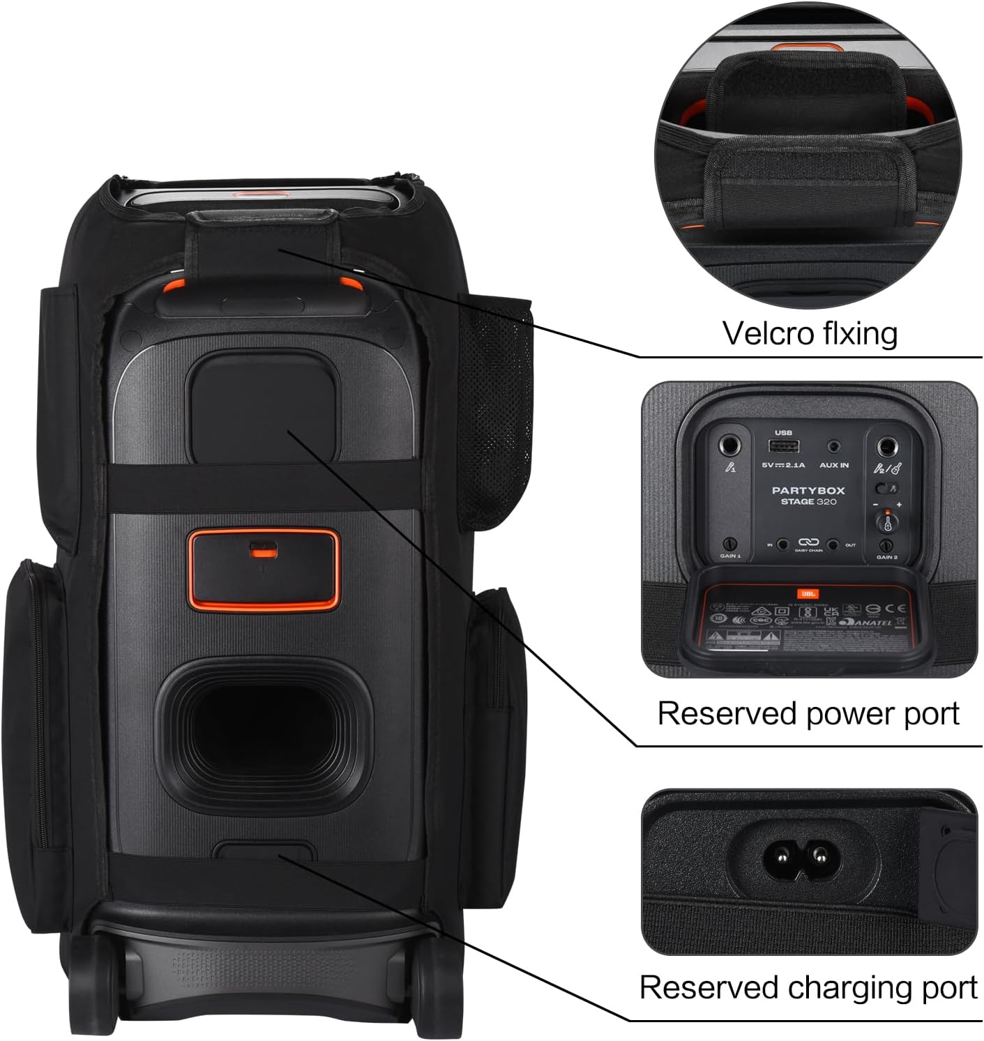 Capa Protetora Multifuncional para JBL PartyBox Stage 320