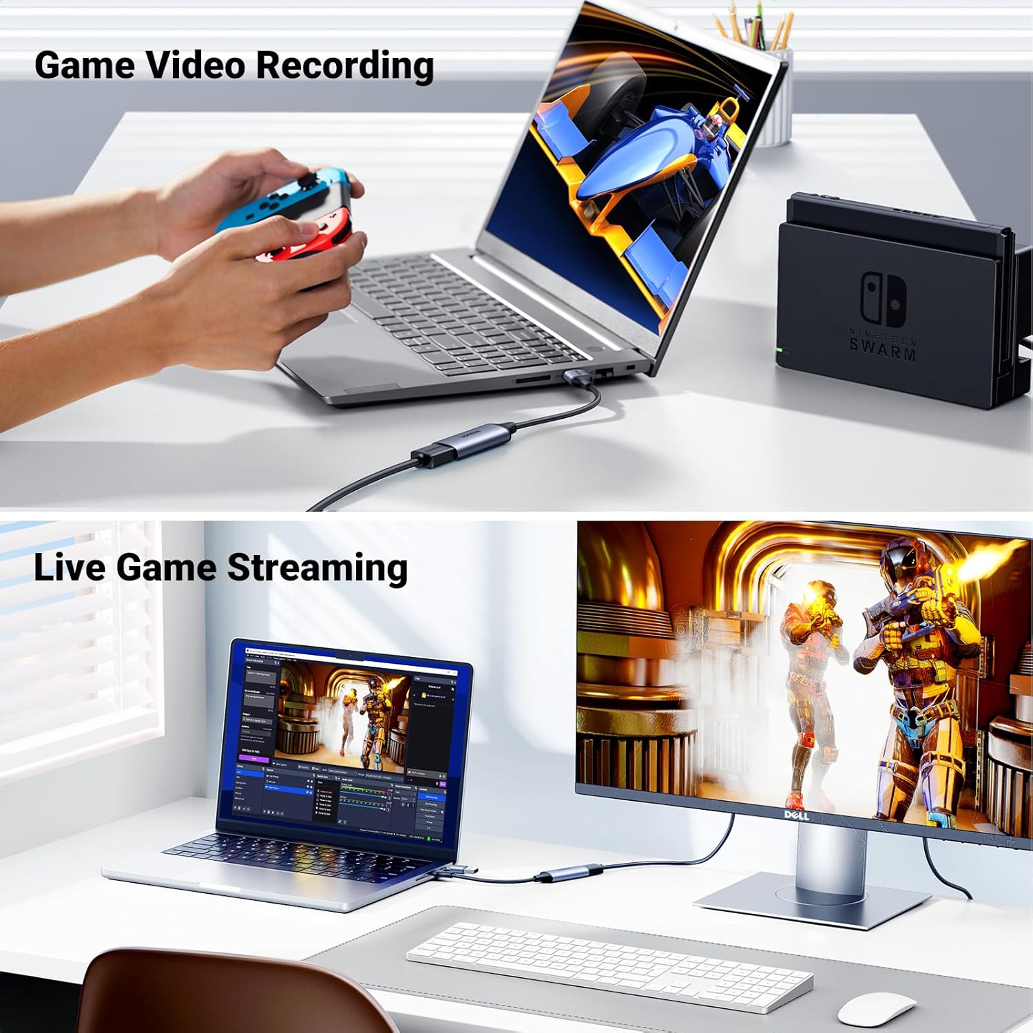 UGREEN Video Capture Card 4K HDMI to USB-A/USB-C HDMI