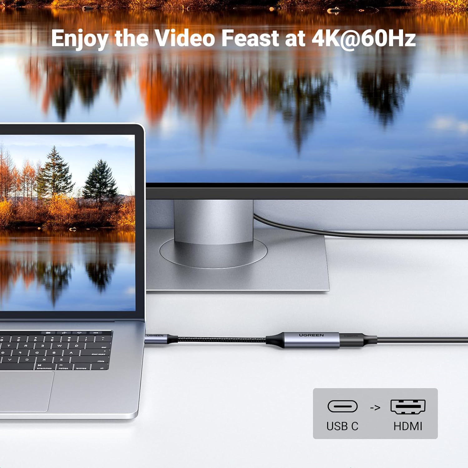 UGREEN USB C to HDMI Adapter Cable 4K@60Hz