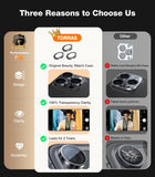 Protetor de Lente Black Titanium &amp; Natural Titanium 99 Anti-Reflective PVD Titanium Alloy para iPhone15 e 16 Pro/Pro Max