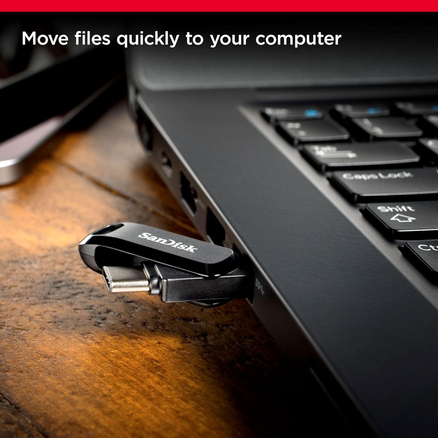 SanDisk 128GB Ultra Dual Drive Go USB Type-C Flash Drive, Black - SDDDC3-128G-G46