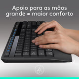 Combo Teclado e Mouse Sem Fio Logitech MK345