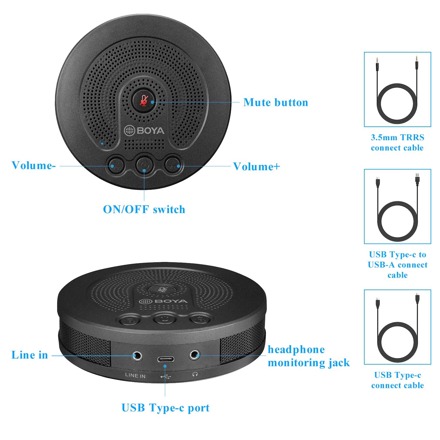 Boya BY-BMM400 Microfone para conferências