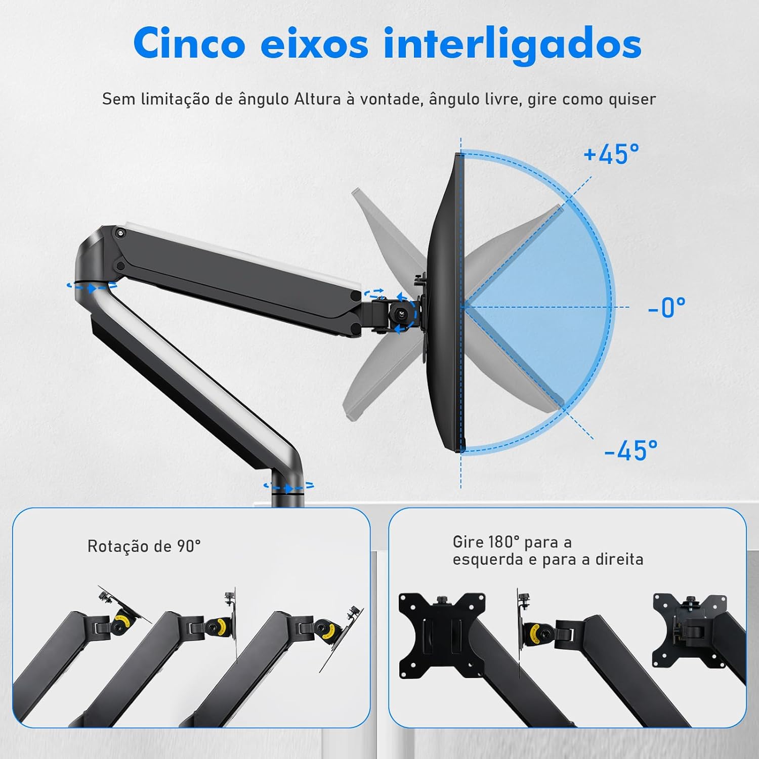 CH045 - SUPORTE DE MONITOR COM 2 BRAÇOS