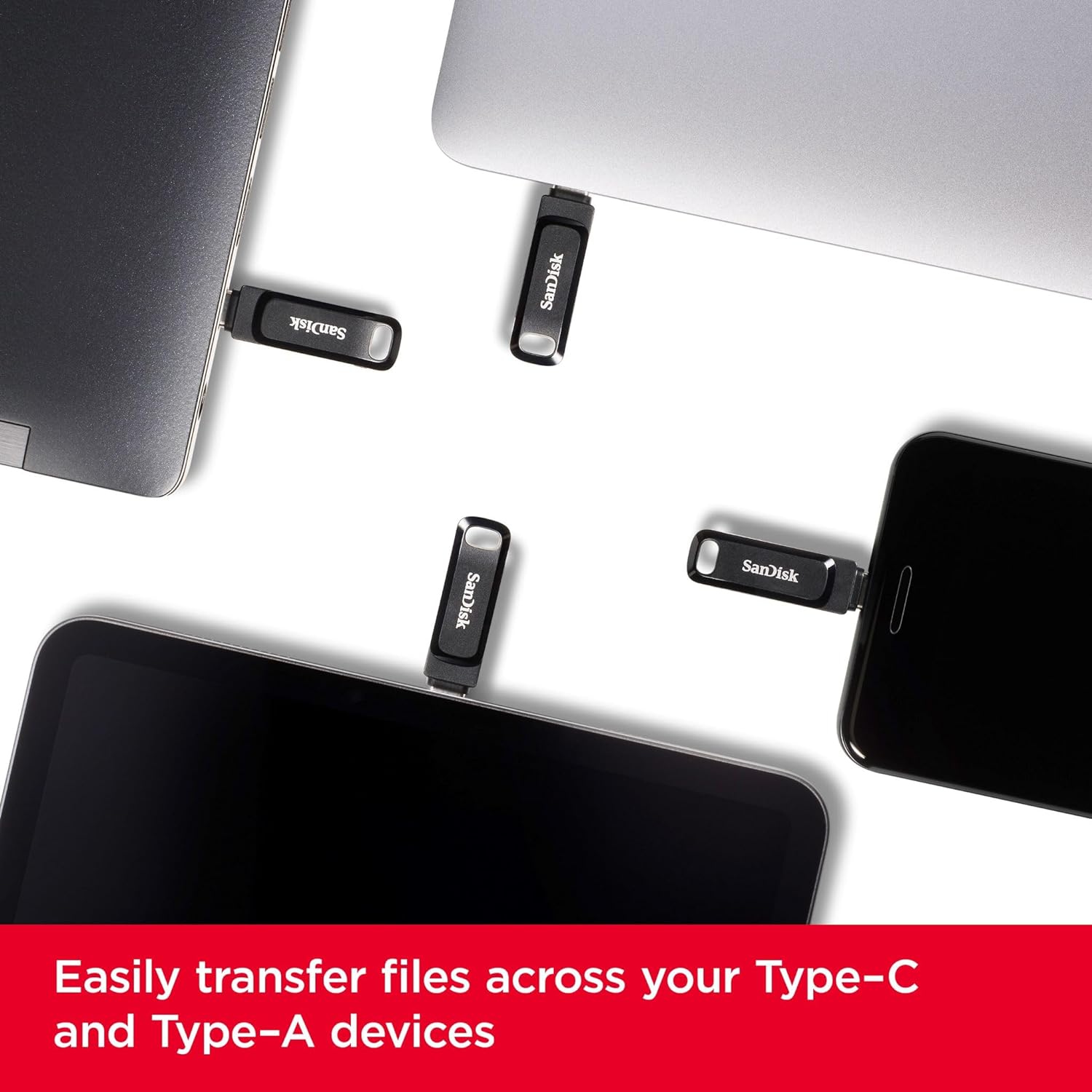 SanDisk 128GB Ultra Dual Drive Go USB Type-C Flash Drive, Black - SDDDC3-128G-G46
