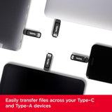 SanDisk 128GB Ultra Dual Drive Go USB Type-C Flash Drive, Black - SDDDC3-128G-G46