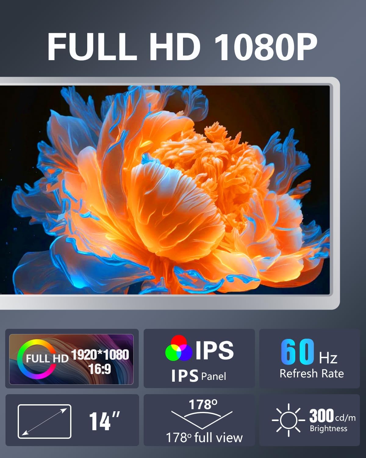 Extensor de Tela para Laptop – 1080P FHD IPS Ultra-Fino s9