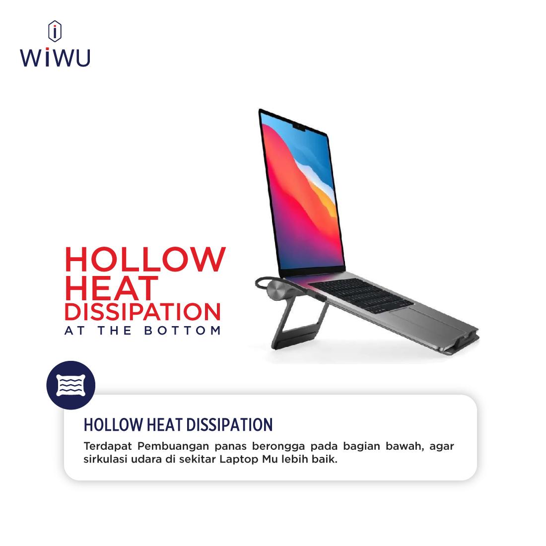 WiWU A821CH 2-in-1 Laptop Stand &amp; Hub