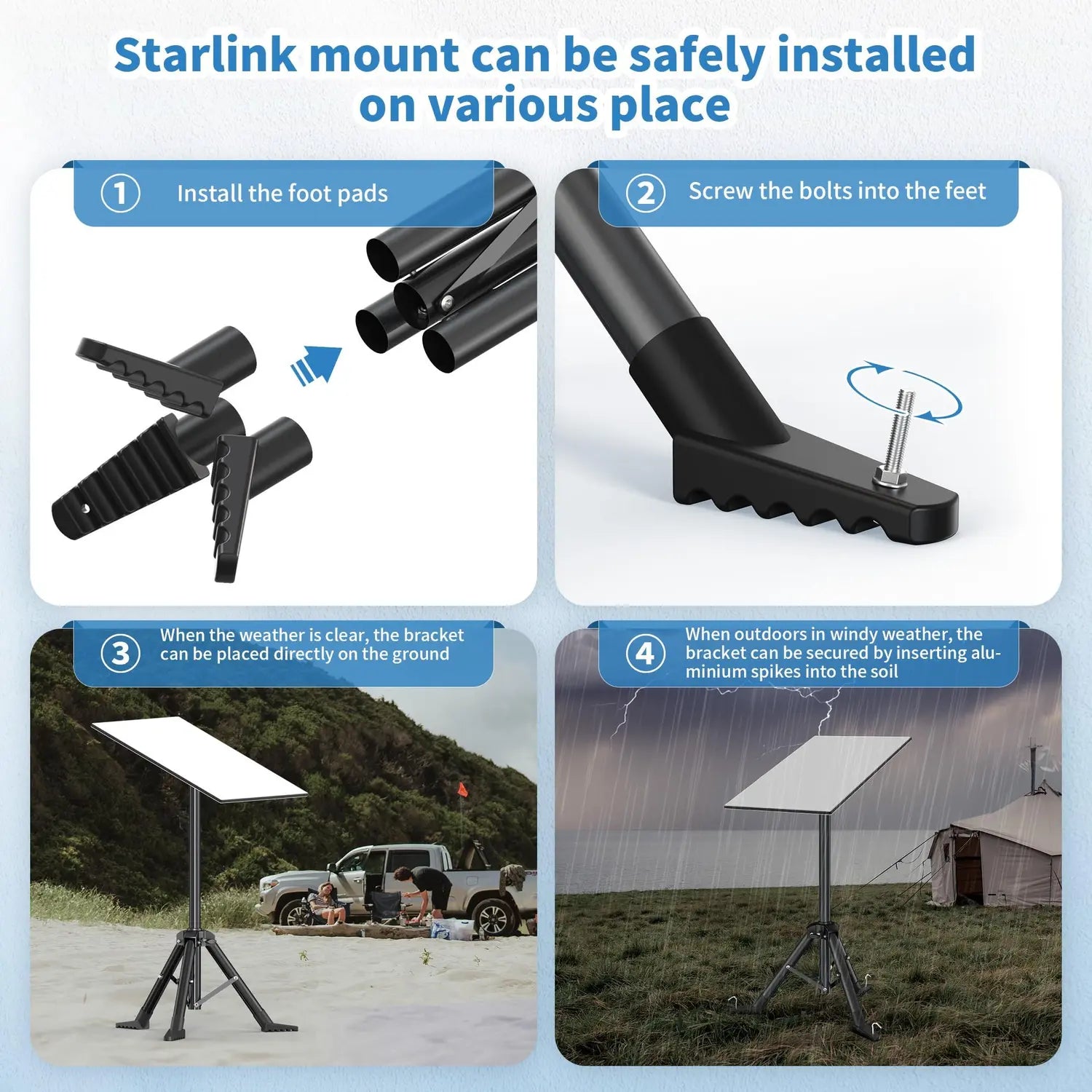 Starlink Kit de montagem de mini tripé TS14