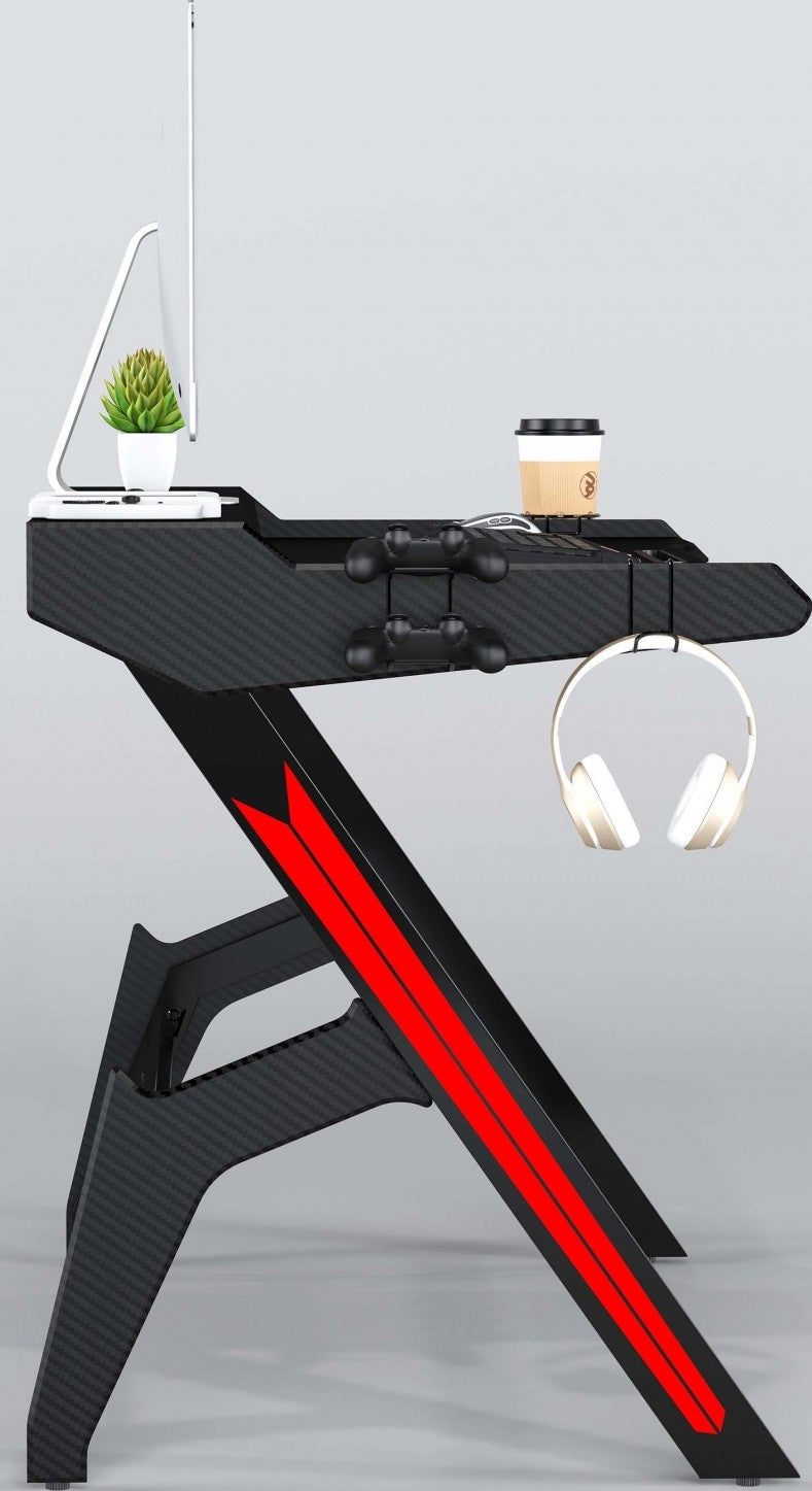Carbon Fibre texture Modern Gaming Table