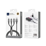 WiWU 1.2m 66W USB-A TITAN LINK Series 3 em 1 – Wi-C059