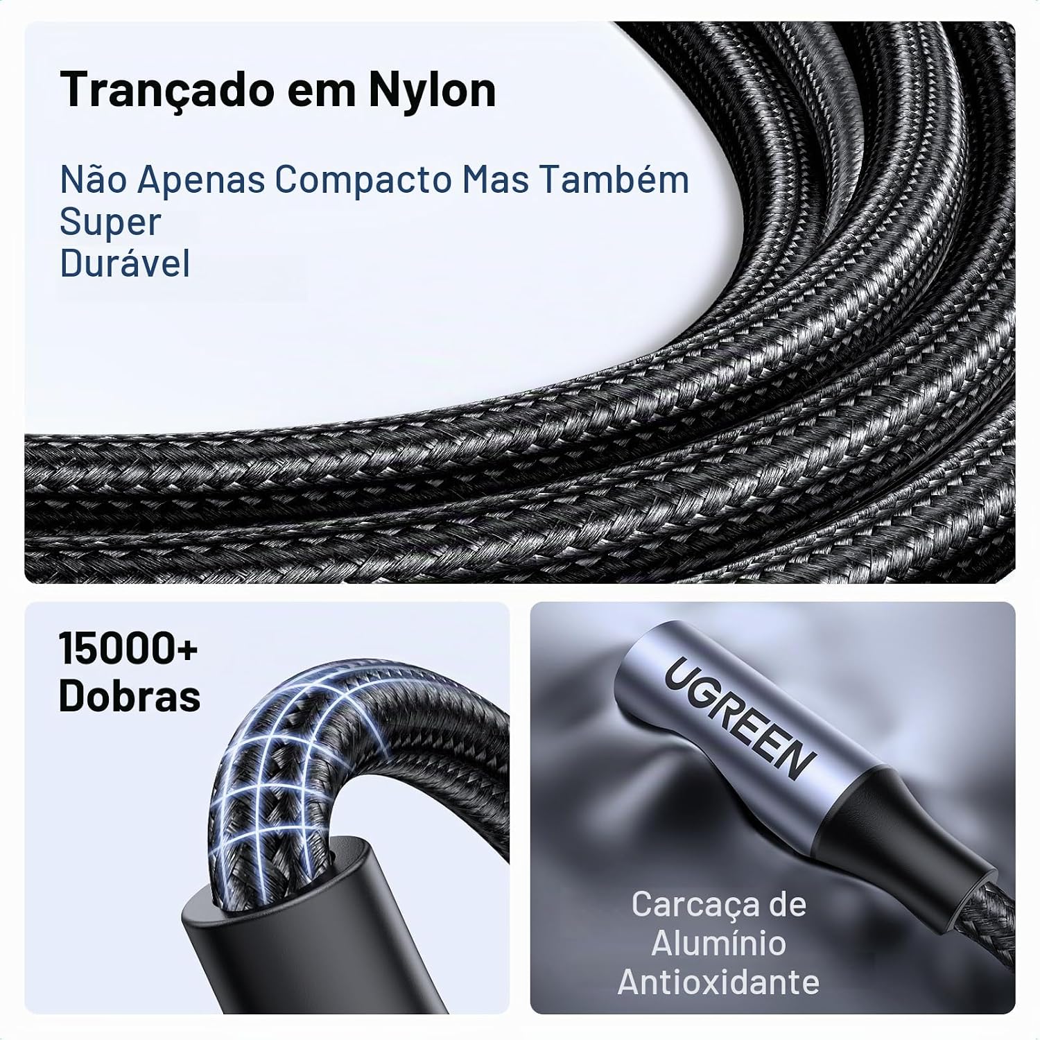 Adaptador Áudio UGREEN US211 (30756) Lightning para Fêmea 3,5mm Certificado Apple MFi Plug and Play