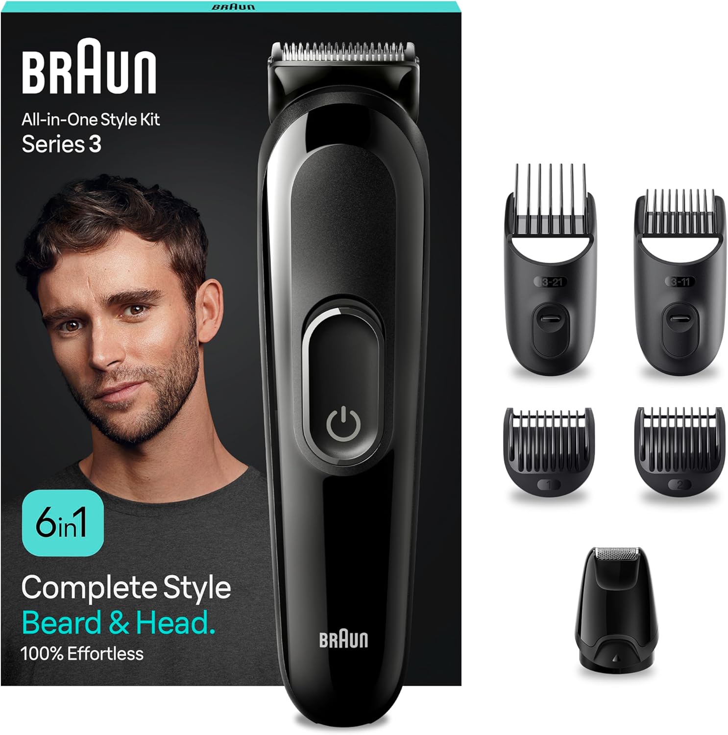 Braun MGK 3021 6 em 1 Aparador de Barba e Máquina de Cortar Cabelo