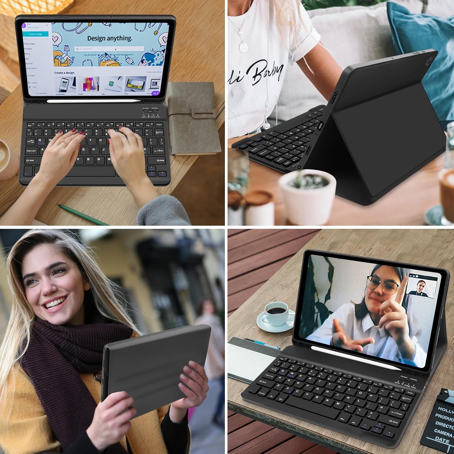 Capa com Teclado para Samsung Galaxy Tab A9+/A9 (11" - 2023)