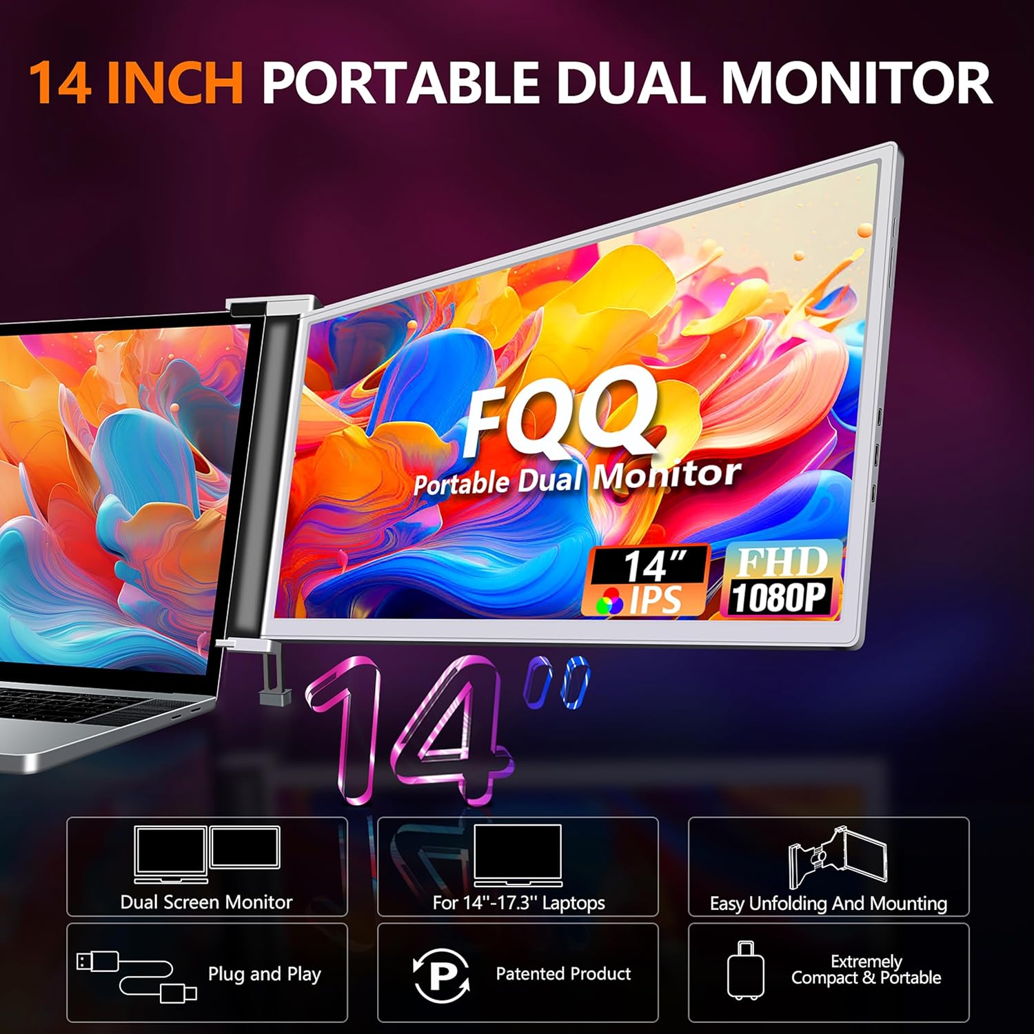 Extensor de Tela para Laptop 14” - FHD 1080P IPS Portátil