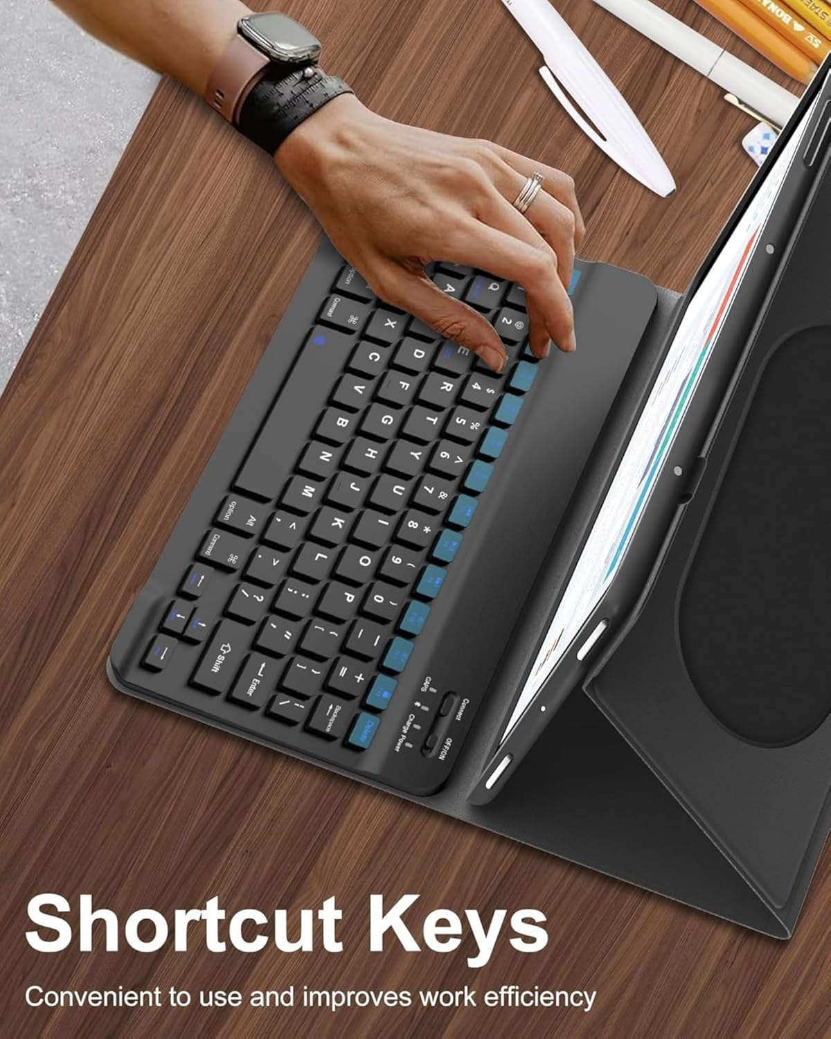 Teclado bluetooth com touchpad para tab s9/x710/s9 fe/s10 fe 11.0