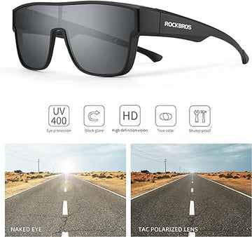 ROCKBROS Polarized Fit Over Wrap Around Sunglasses