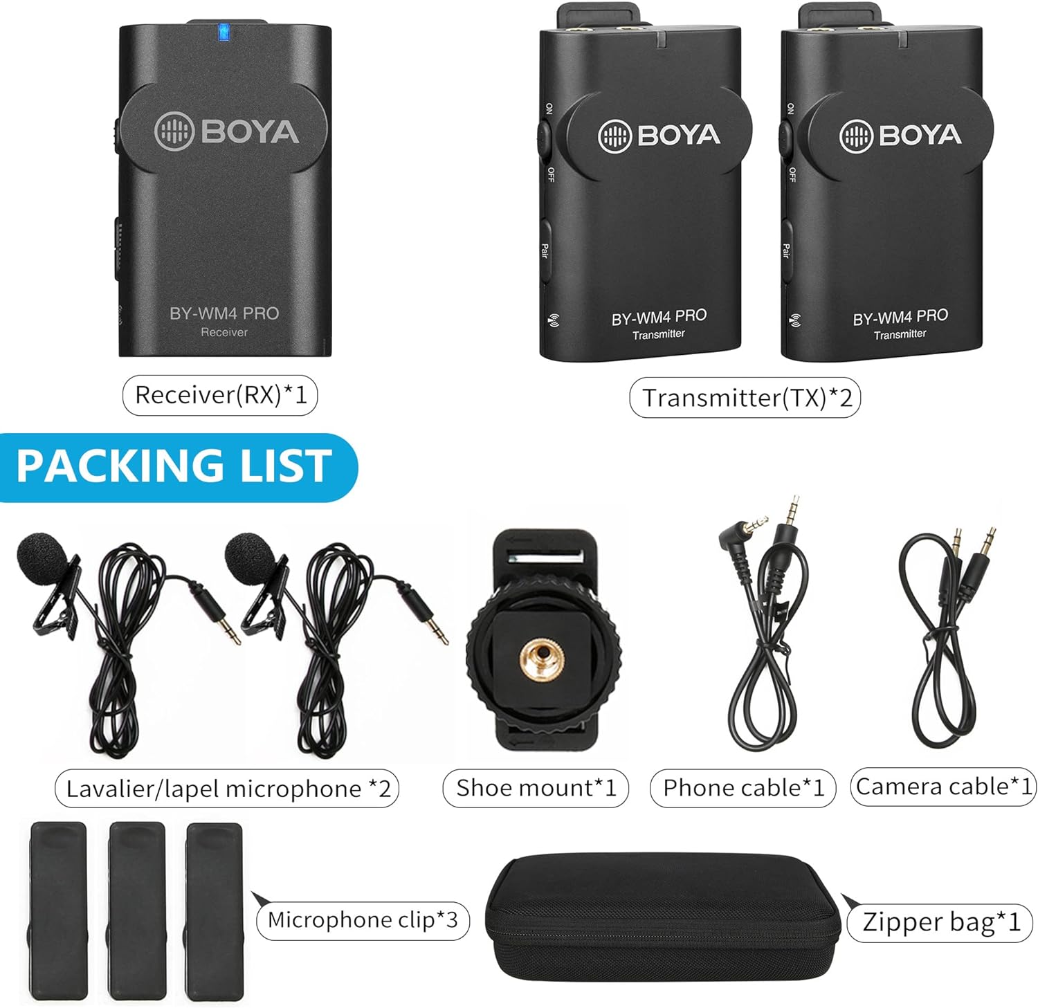 BOYA by-WM4 PRO K2 Wireless Lavalier Microphone