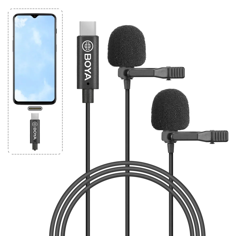 BOYA by-M3 Omnidirectional Lavalier USB C Microphone