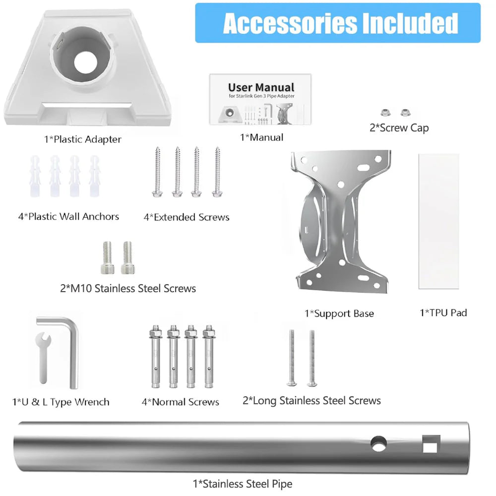 Kit de montagem teto para Starlink Gen 3 TS06