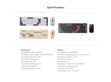 Combinação de Teclado e Mouse Sem Fio Havit KB830WB