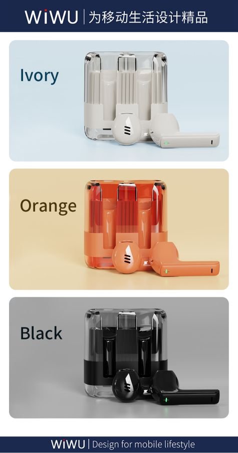 WiWU Transparent Wireless Bluetooth Earbuds T21