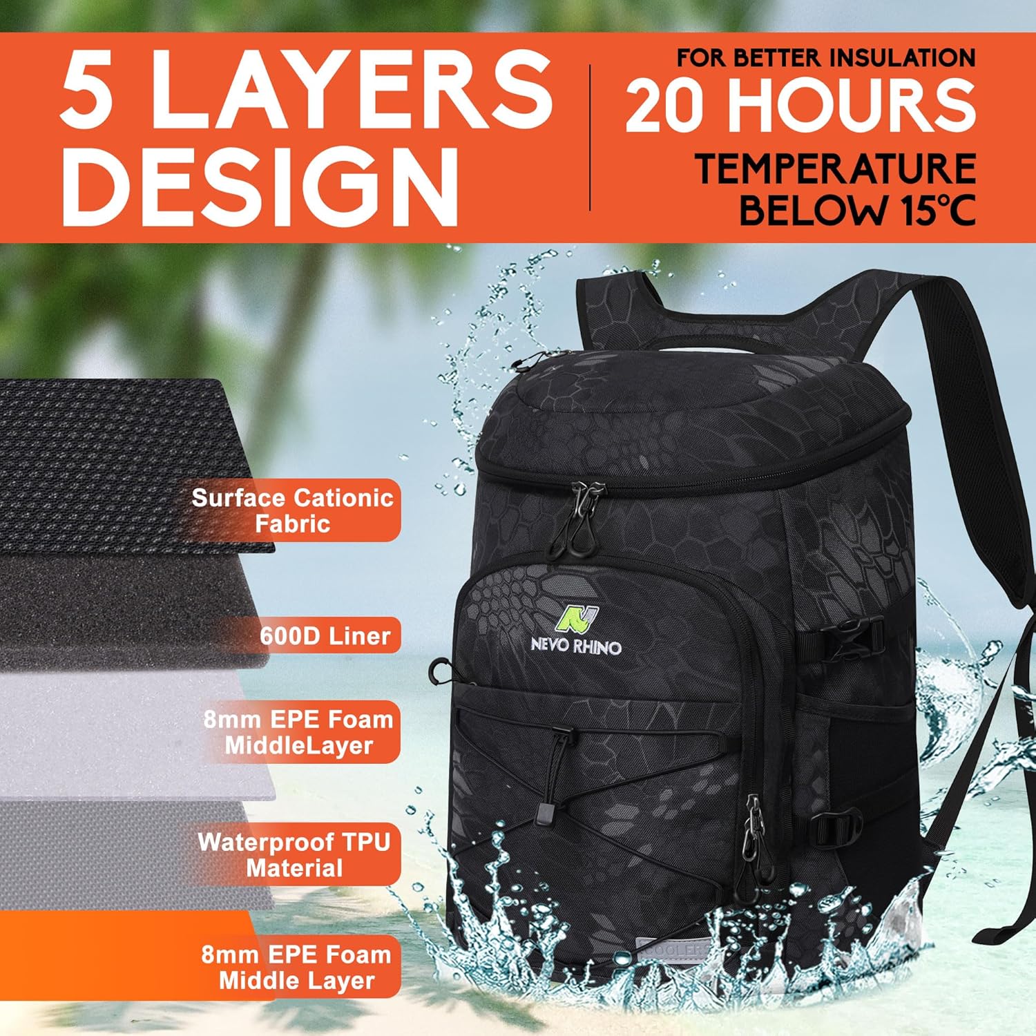 N NEVO RHINO Mochila térmica térmica