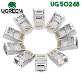Ugreen 50248 Conector RJ45 Cat6 Blindado - Pacote com 100 Peças