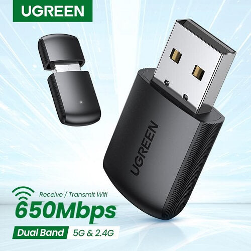 UGREEN CM448 11AC ADAPTADOR USB SEM FIO DE BANDA DUPLA