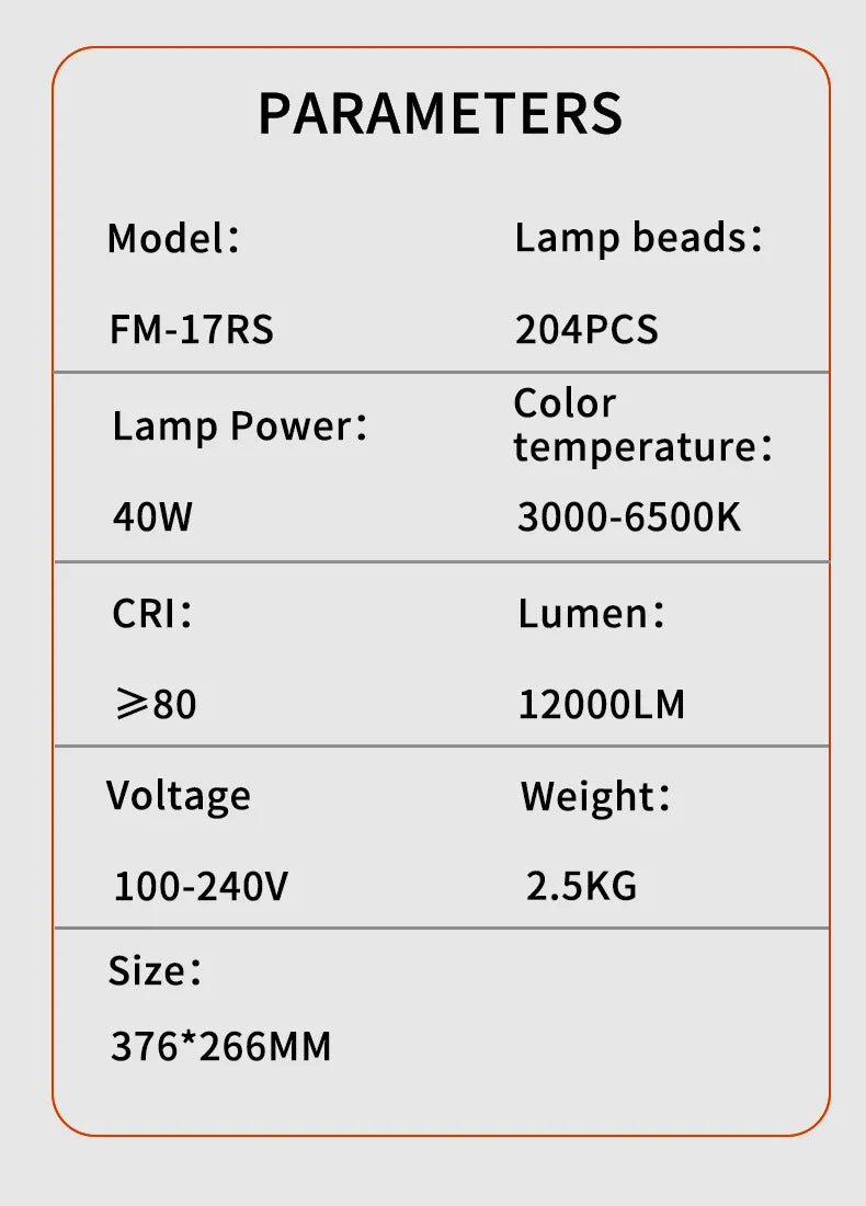 FM-17RS 17inch Panel Video Light