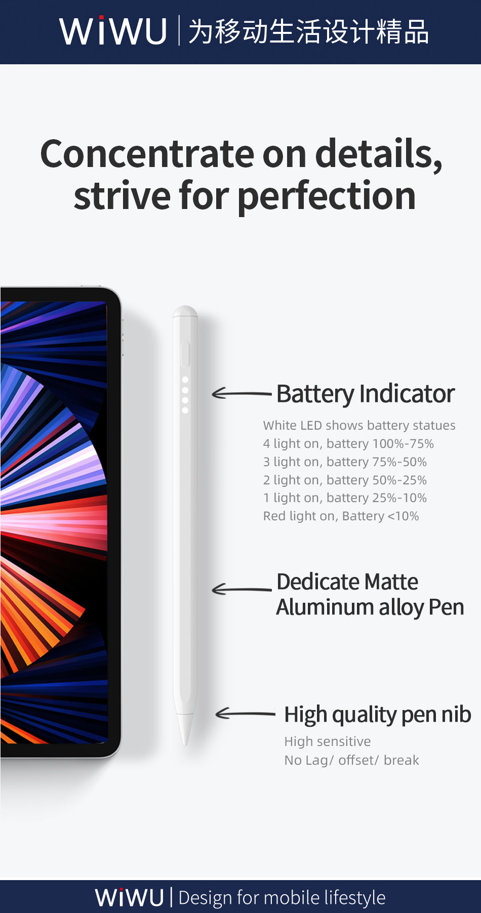 WiWU Pencil Pro Stylus Pen for iPad