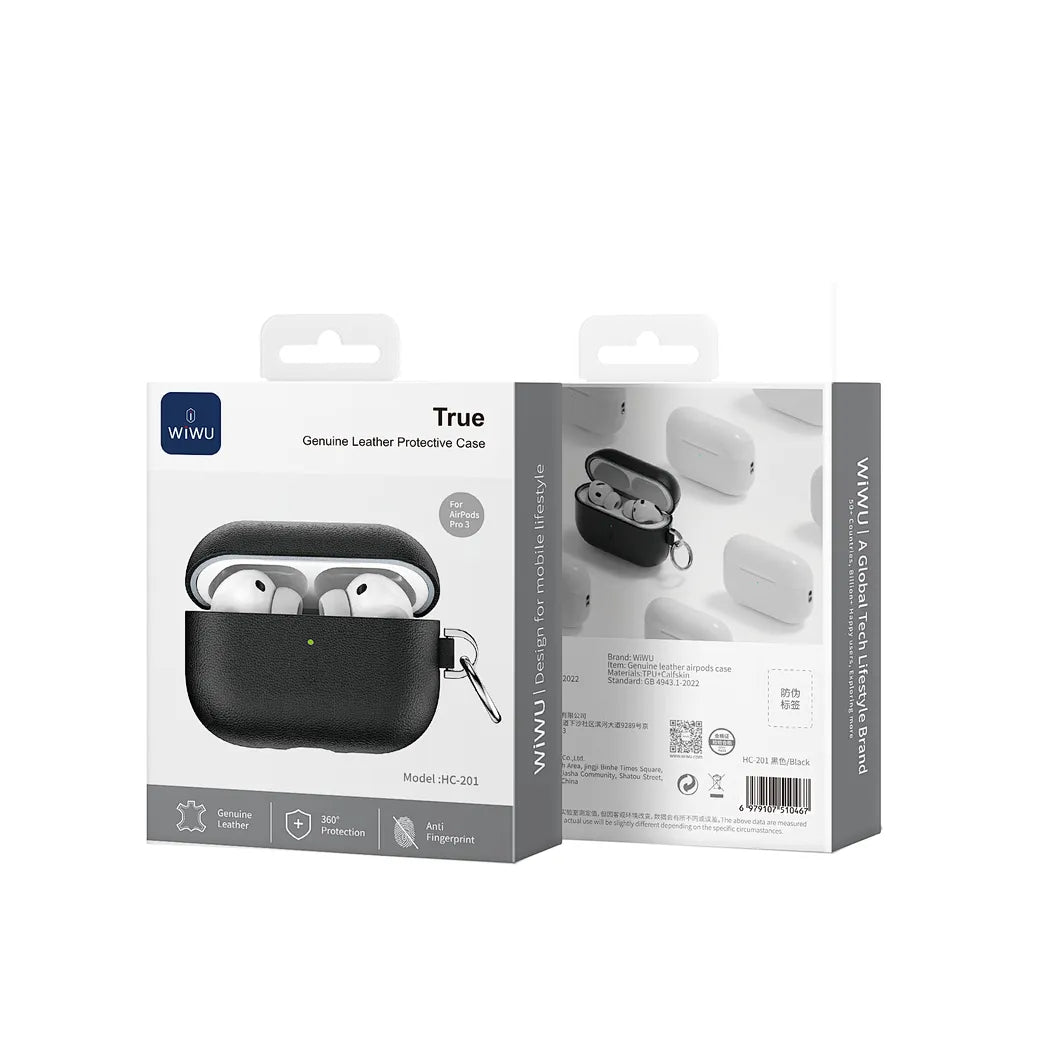 WiWU Genuine Leather AirPods Pro 3 Case – HC-201