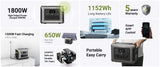 Estação de Energia Portátil ALLPOWERS R1500 – 1800W, 1152Wh