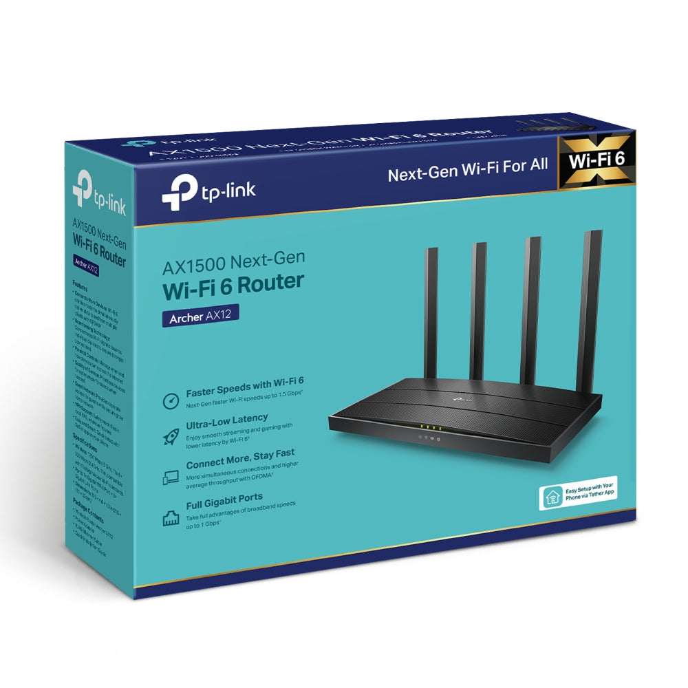 Router TP-Link Archer AX12 com tecnologia Wi-Fi 6 AX1500