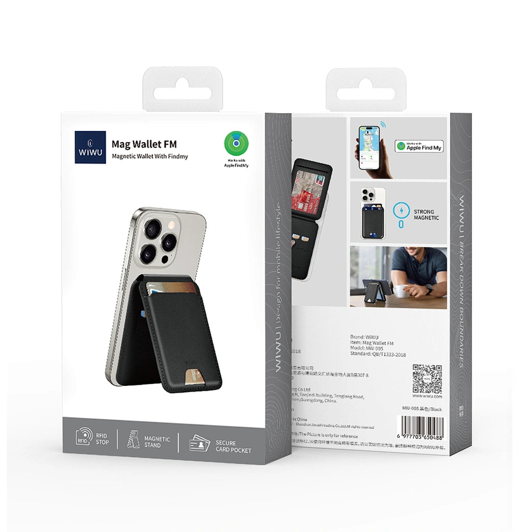 WiWU Mag Wallet FM MW-005 – Carteira Magnética com Apple Find My