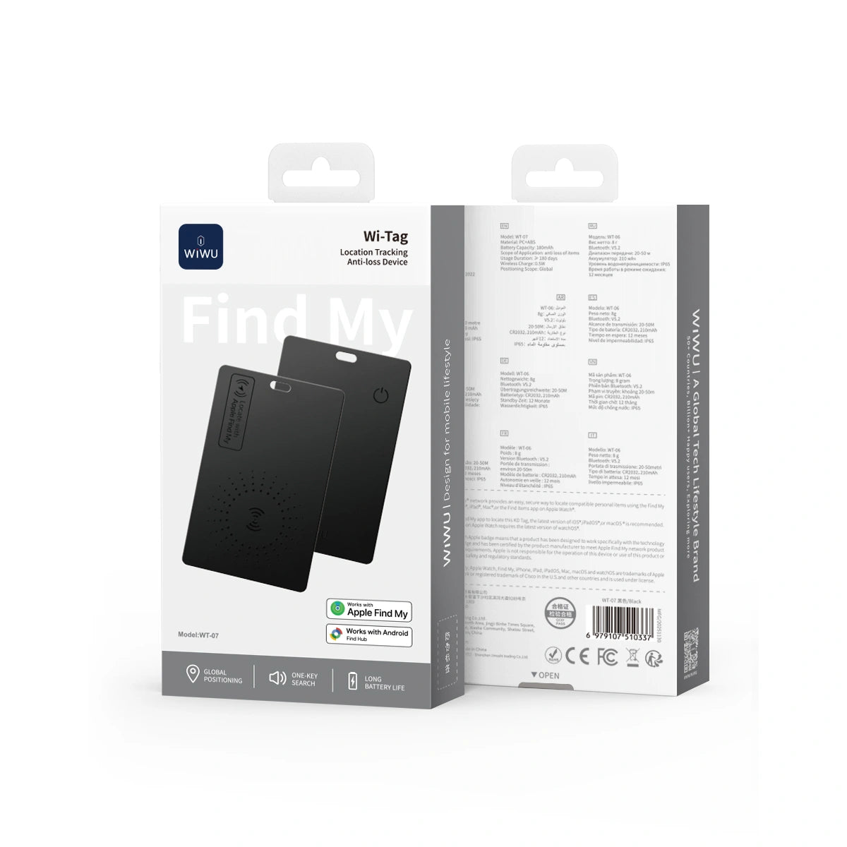 WiWU Wi-Tag WT-07 Localizador Inteligente Anti-Perda