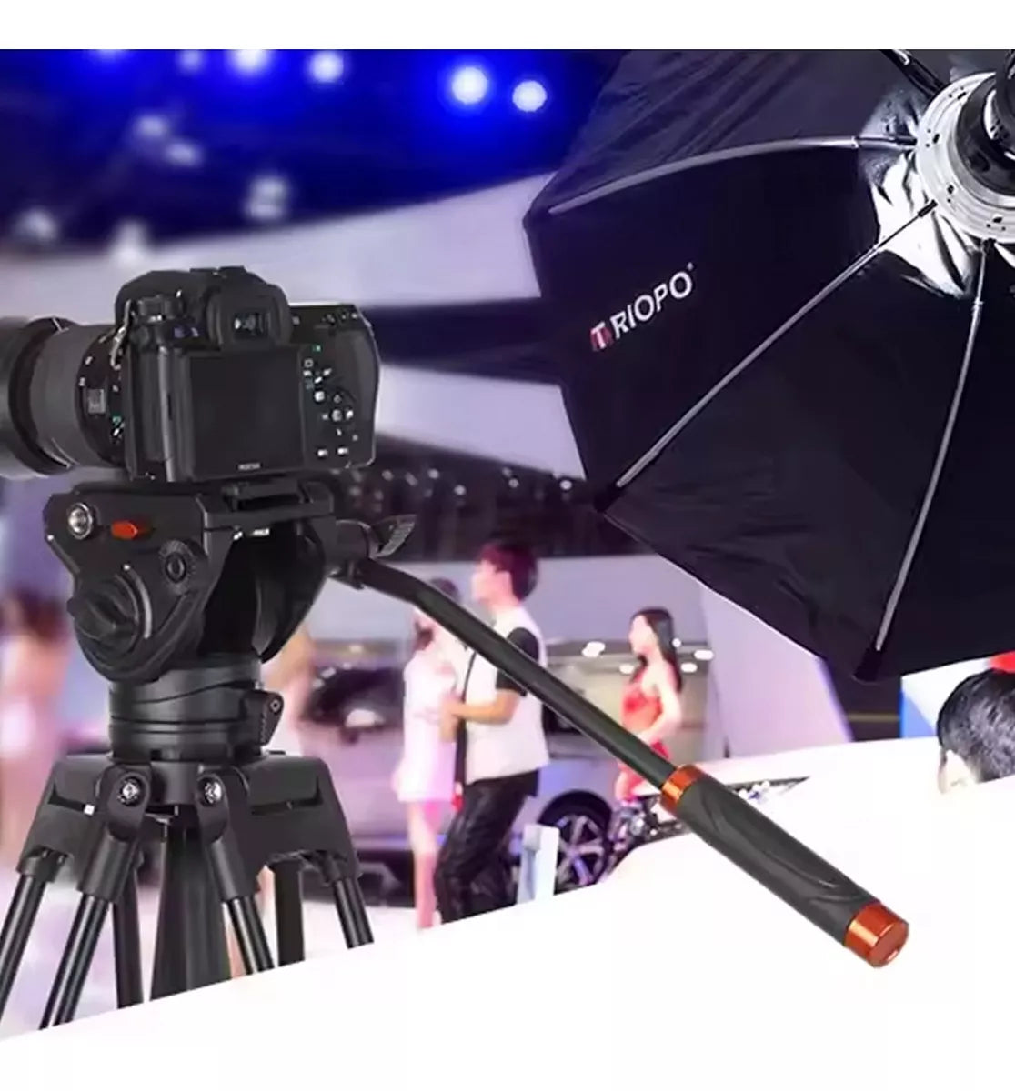 Trípode Triopo DV965 e Cabezal Hidráulico HY550
