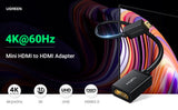 UGREEN Mini HDMI to HDMI Adapter Cable 4K@60Hz Mini HDMI