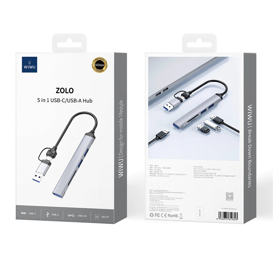 WiWU 5 IN 1 Type C hub  HB003