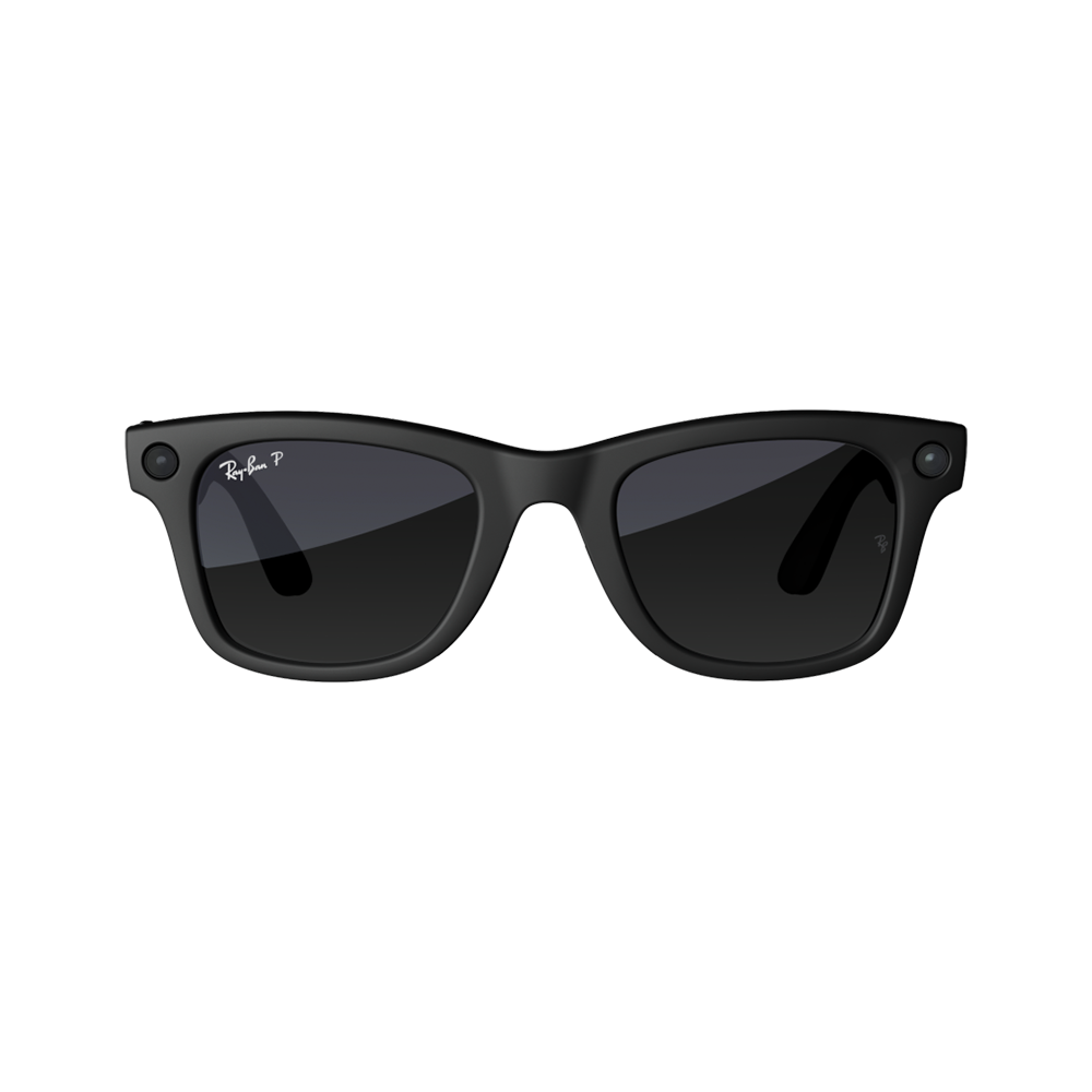 Oculos Ray-Ban Meta Wayfarer Gen 1 matte black Graphite Polar Gradient S50