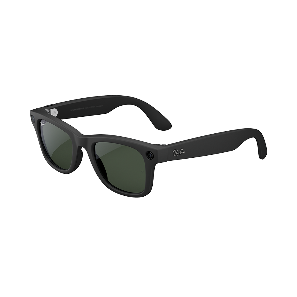 Oculos Ray-Ban Meta Wayfarer Gen 1 matte black Graphite Polar Gradient S50