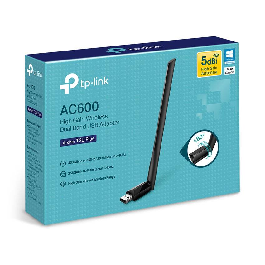 P-Link AC600 Archer USB T2U Plus High Gain Wireless Dual Band