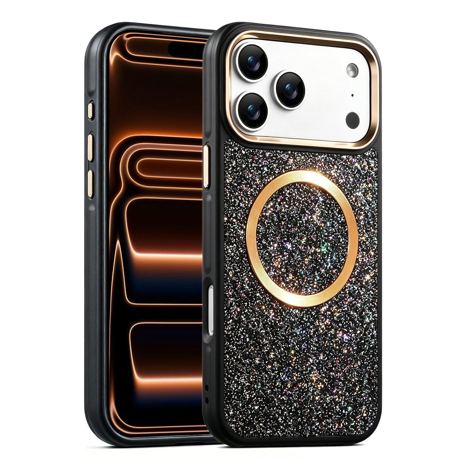 Capa RMO Shuck Up MagSafe Glitter/Texturizada com Proteção de Câmera para iPhone 17/18 Pro Max